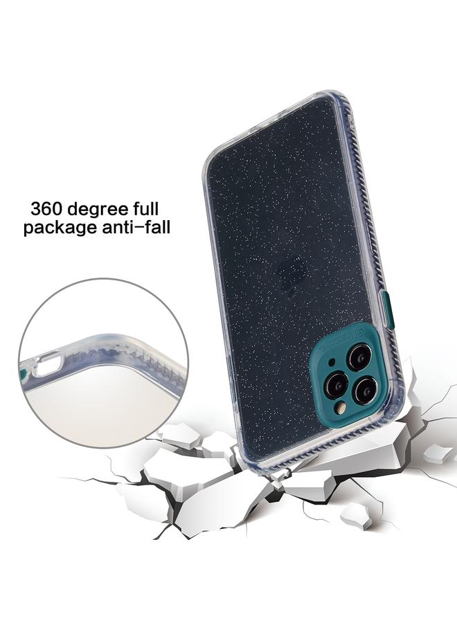 Zaboon Case For iPhone 11 Pro Max Fine Hole Series Anti-fall Transparent TPU + Acrylic Glitter Phone Protective Case - Image 3