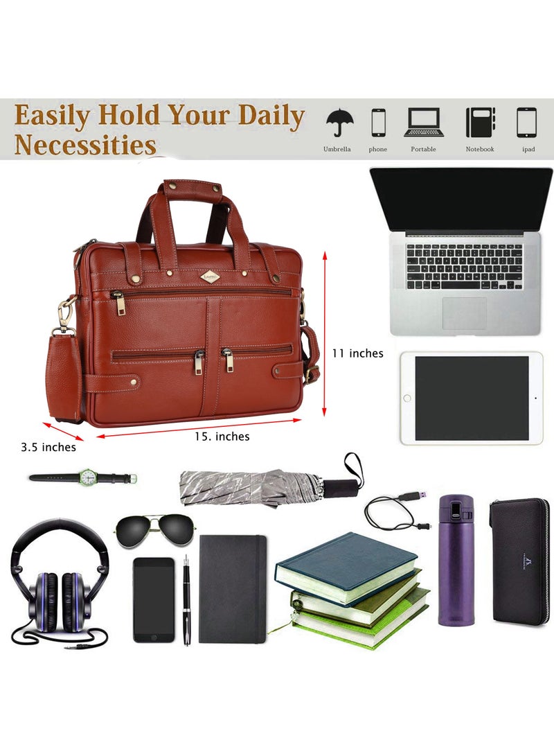 LAVERI LEATHER Genuine Leather Office And Travel Document Laptop bag Style Code 422  - Image 2