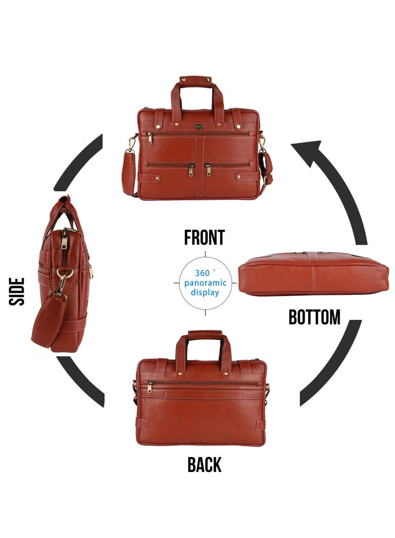 LAVERI LEATHER Genuine Leather Office And Travel Document Laptop bag Style Code 422  - Image 4
