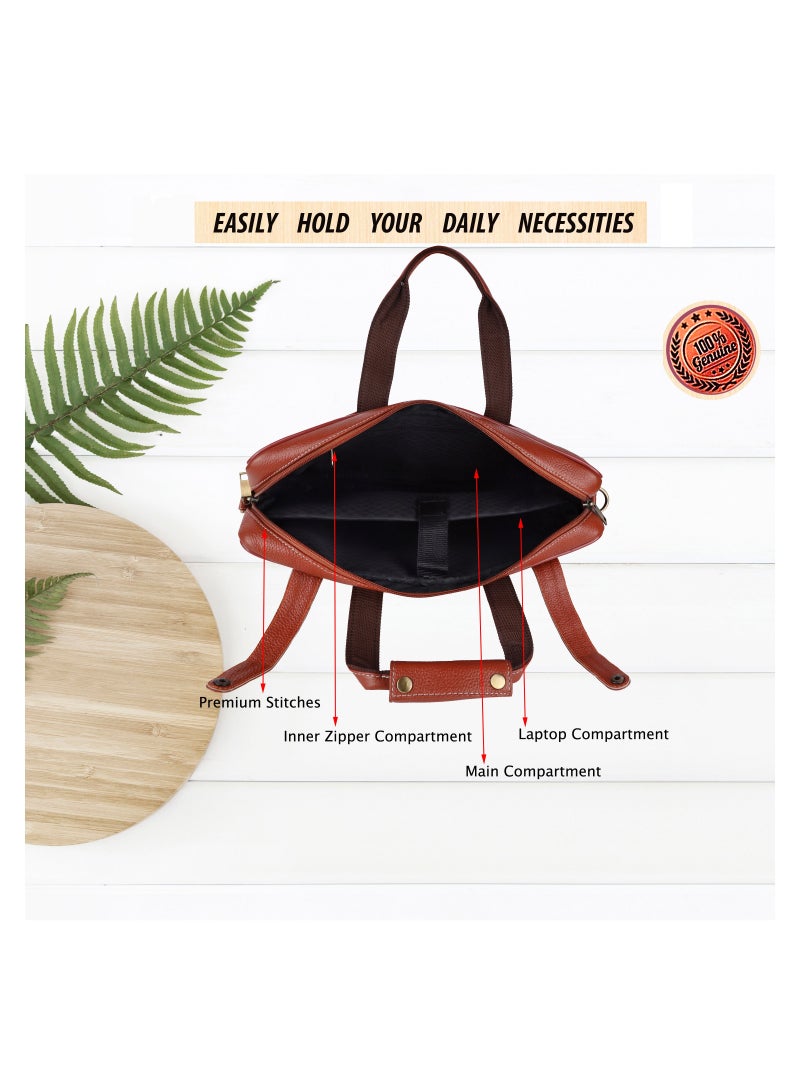 LAVERI LEATHER Genuine Leather Office And Travel Document Laptop bag Style Code 422  - Image 3