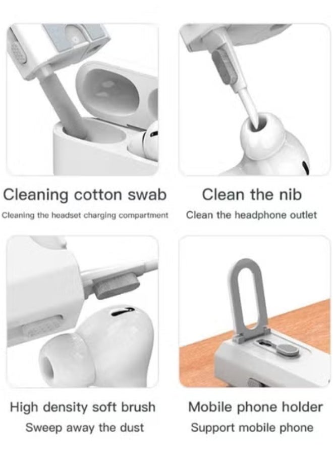 JAJEEK - 8-in-1 Keyboard Cleaning Brush Kit – Multi-Functional Digital Cleaning Tool with Earphone Cleaner, Keycap Puller, Screen Wipe & Soft Brushes | Ideal for Laptop, Tablet, Earbuds, Camera, TV & Mobile Devices - Image 1