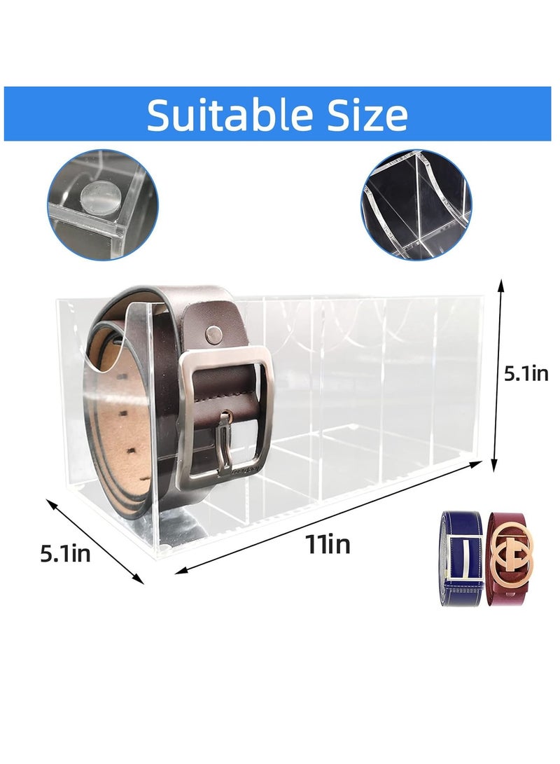 Belt Organizer for Closet，Belt Holder for Closet，Tie and Belt Organizer for Closet,Belt Organizer with 5 Compartments Display Case  - Image 2