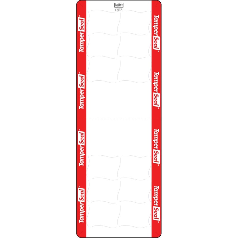 DayMark Safety Systems IT118676 Tamper-Evident Direct Thermal Label, 2.2" x 6" (Roll of 350), Red/White - Image 1