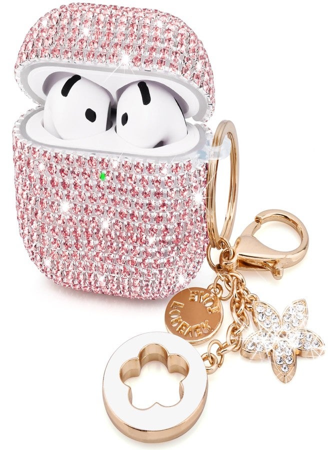 VISOOM Cute Jewelry Case for Airpods 4 Cases 2024 Cover Women, Sparkly Air pods 4 Gen Cases Hard TPU Airpod Case 4th Generation Glitter iPods 4 Case with Bling Keychain for iPods Earbuds Airpods 4th - Image 1