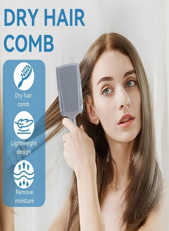 Beufee Hair Drying Comb, 2 Pack Microfiber Paddle Hair Brushes Set Anti Dandruff Anti Radiation Hair Paddle Brushes for Detangling Drying - Image 3