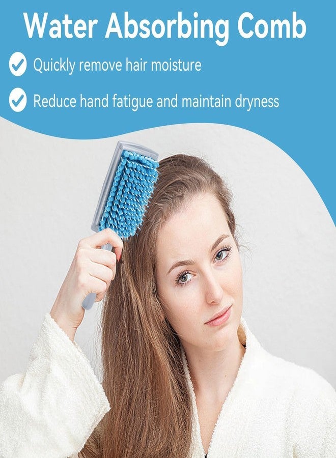 Beufee Hair Drying Comb, 2 Pack Microfiber Paddle Hair Brushes Set Anti Dandruff Anti Radiation Hair Paddle Brushes for Detangling Drying - Image 4