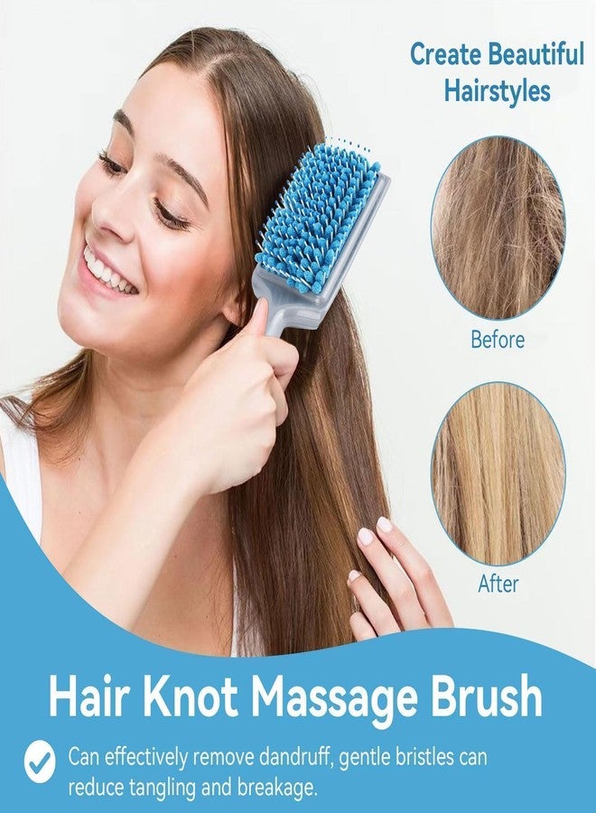 Beufee Hair Drying Comb, 2 Pack Microfiber Paddle Hair Brushes Set Anti Dandruff Anti Radiation Hair Paddle Brushes for Detangling Drying - Image 5