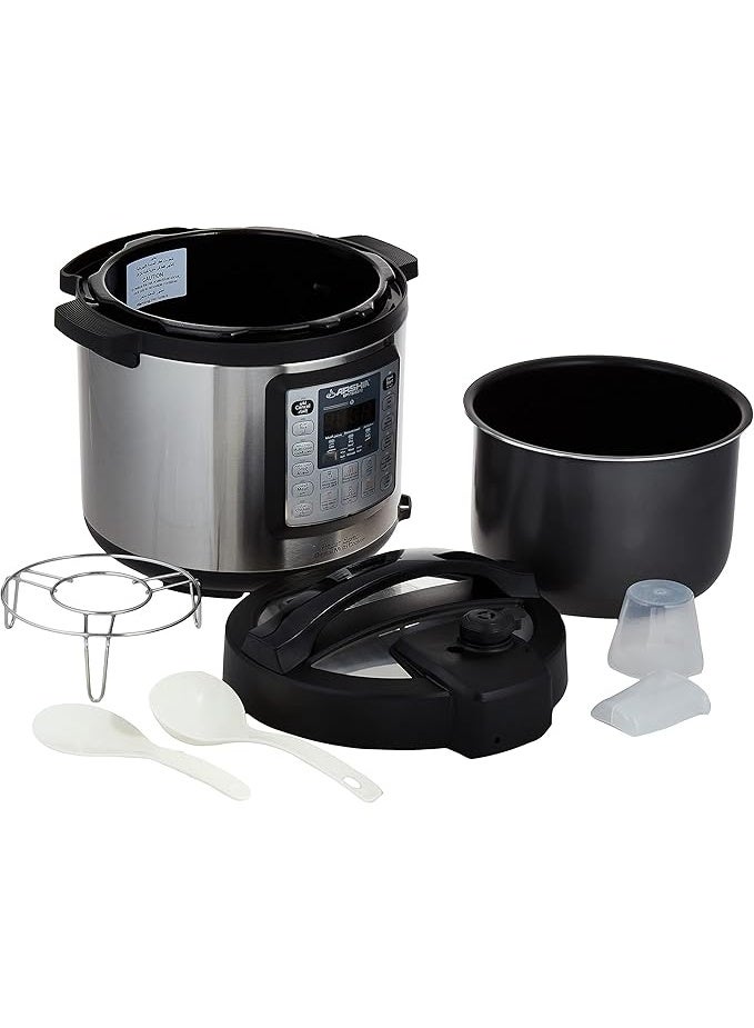 آرشيا حلة ضغط رقمية من ارشيا سعة 8 لتر - لون أسود -EP110، فولاذ مقاوم للصدأ - Image 4