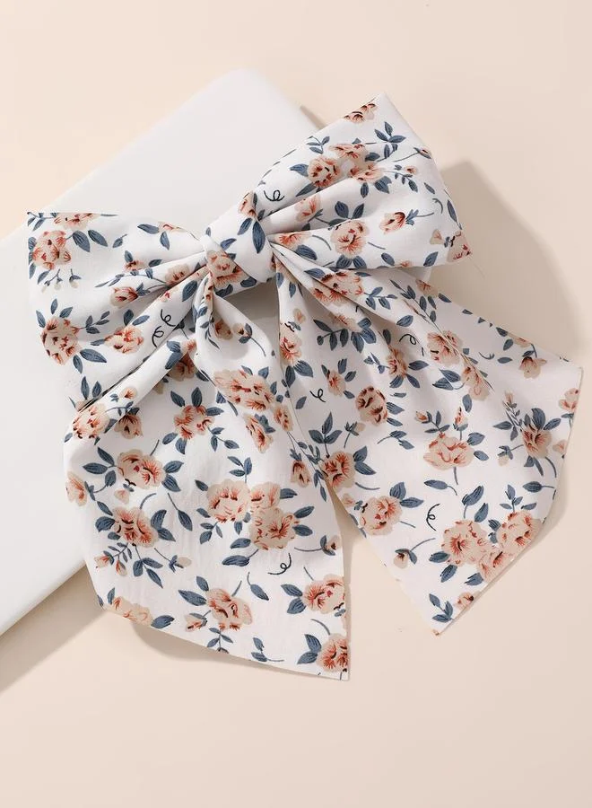 Take Two  Set of 2 - Floral Bow Hair Clips for Women | Best Price UAE