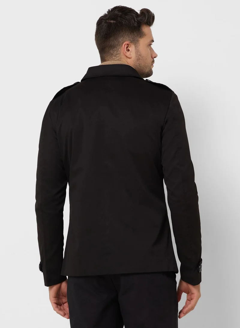 Robert Wood Short Trench Coat