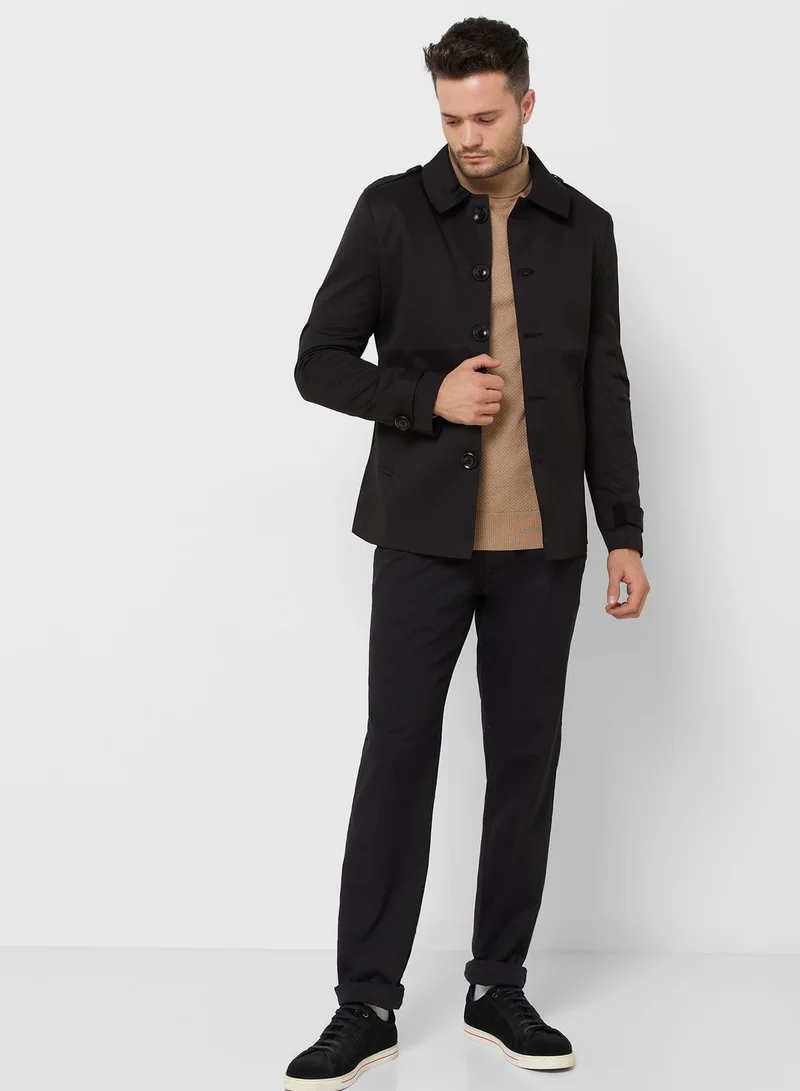 Robert Wood Short Trench Coat