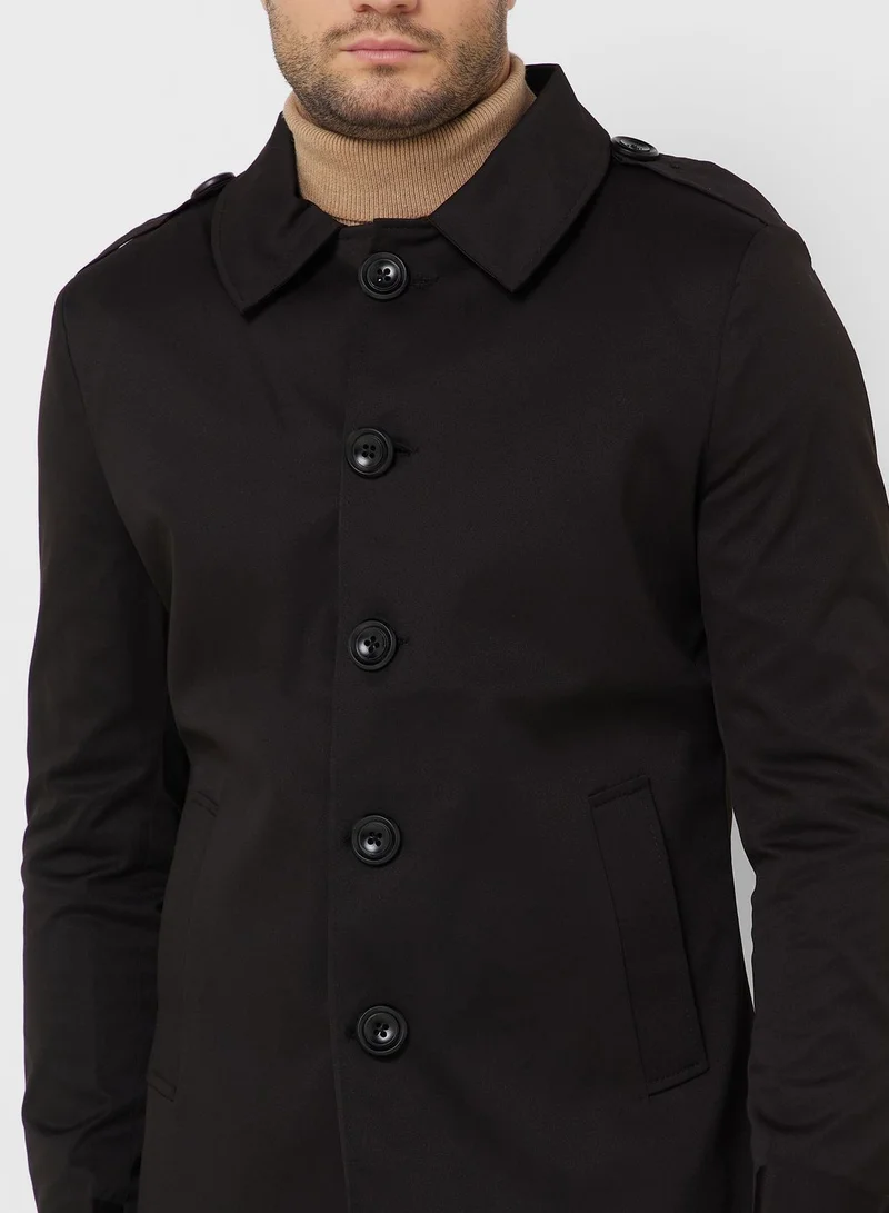Robert Wood Short Trench Coat