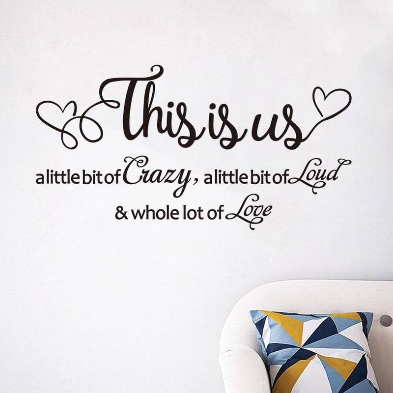AnFigure Inspirational Family Wall Stickers for Bedroom: Motivational Home Quotes Vinyl Art Wall Decals for Living Room Kitchen Apartment Bathroom - This is US 21" X 11" - Image 5