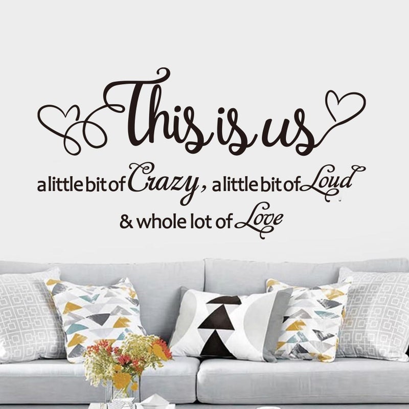 AnFigure Inspirational Family Wall Stickers for Bedroom: Motivational Home Quotes Vinyl Art Wall Decals for Living Room Kitchen Apartment Bathroom - This is US 21" X 11" - Image 4