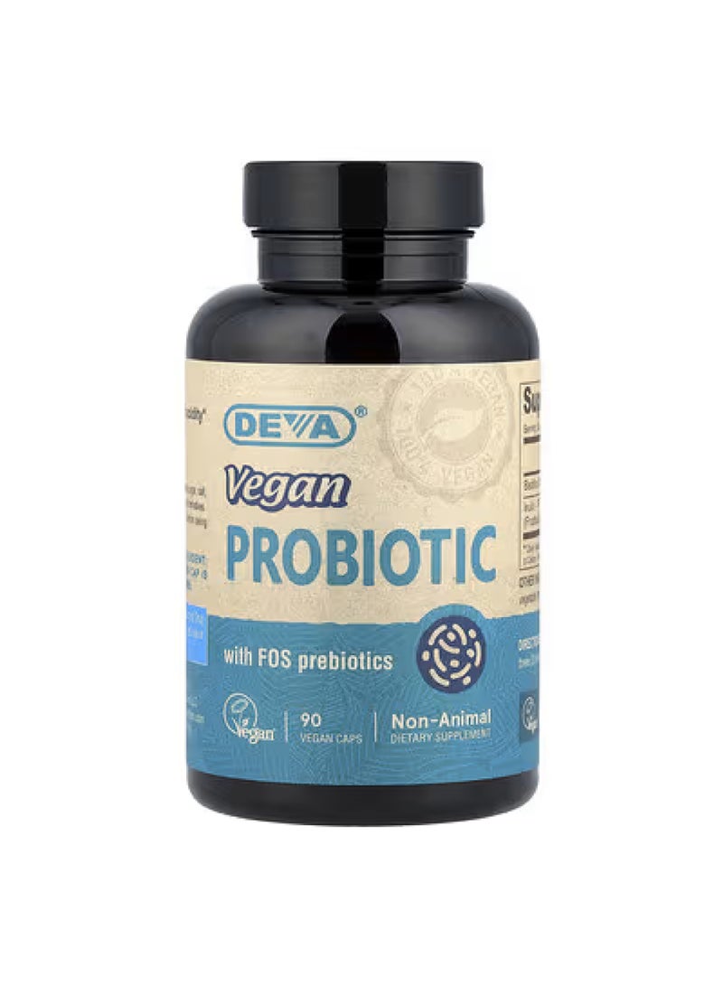 Deva Vegan Probiotic with FOS Prebiotics, 90 Vegan Caps