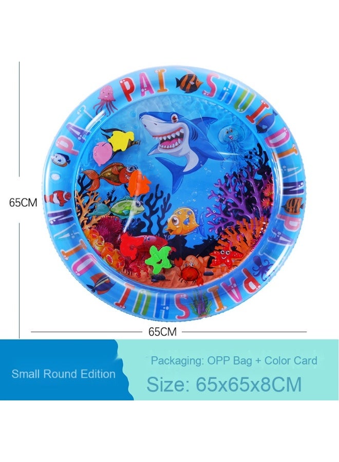 Baby Inflatable Water Play Mat - Ocean Life Themed Swimming Ring and Tummy Time Mat