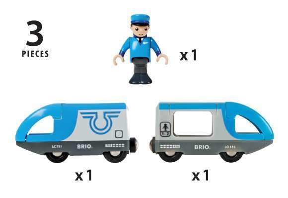 BRIO World - 33506 Travel Battery Train | 3-Piece, Battery-Operated Toy Train Set | Ideal for Kids Ages 3 and Up | Compatible with All BRIO Train Sets - Image 2