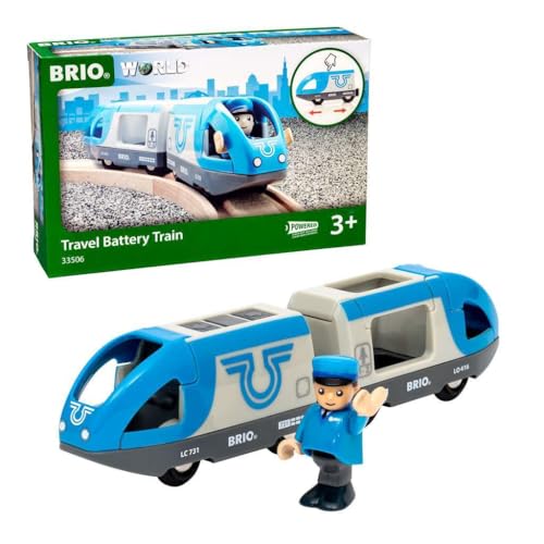 BRIO World - 33506 Travel Battery Train | 3-Piece, Battery-Operated Toy Train Set | Ideal for Kids Ages 3 and Up | Compatible with All BRIO Train Sets - Image 1
