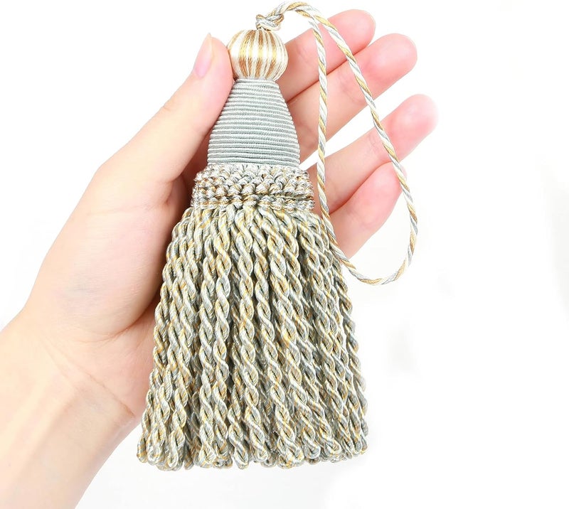 fenghuangwu Fenghuangwu 2 Pcs 6 Large Key Tassel with 43 Loop Elegant Hand Crafted Tassels  - Image 1