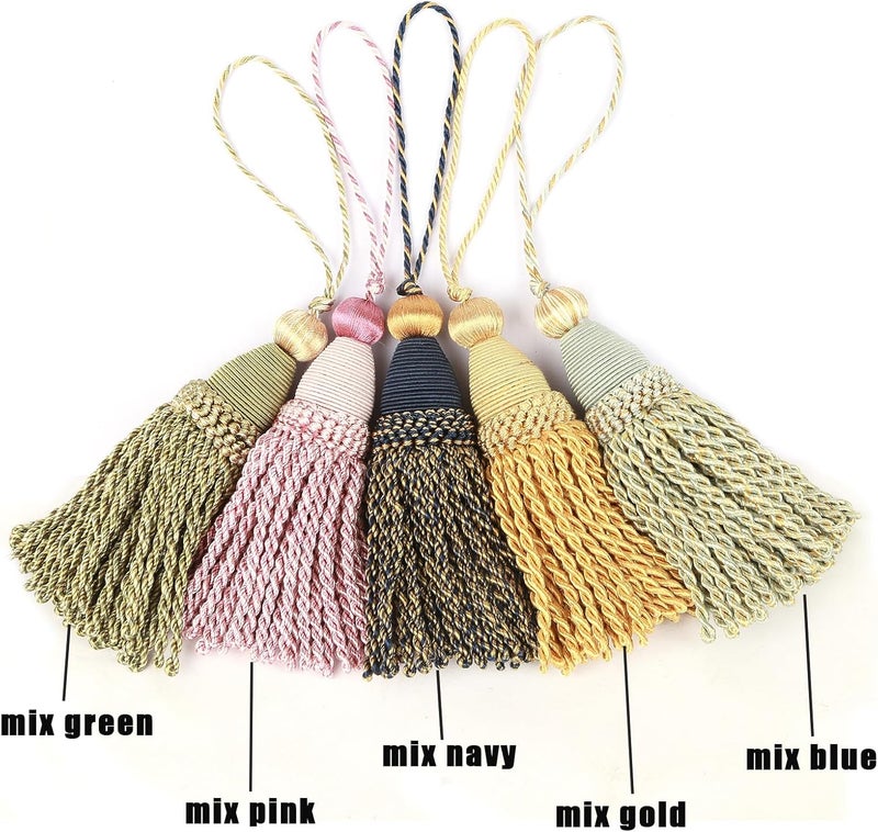 fenghuangwu Fenghuangwu 2 Pcs 6 Large Key Tassel with 43 Loop Elegant Hand Crafted Tassels  - Image 4
