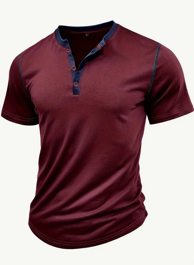 Take Two Men Half-Button Placket Short Sleeve Polo