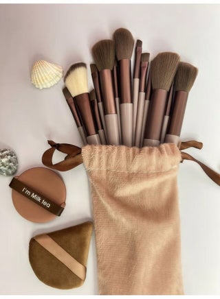13-Piece Professional Makeup Brush Set with 2 Sponges – Soft Brushes for Foundation, Concealer, Blush, Powder, Contouring & Eyeshadow – Complete Beauty Tools for Beginners & Pros - view 3