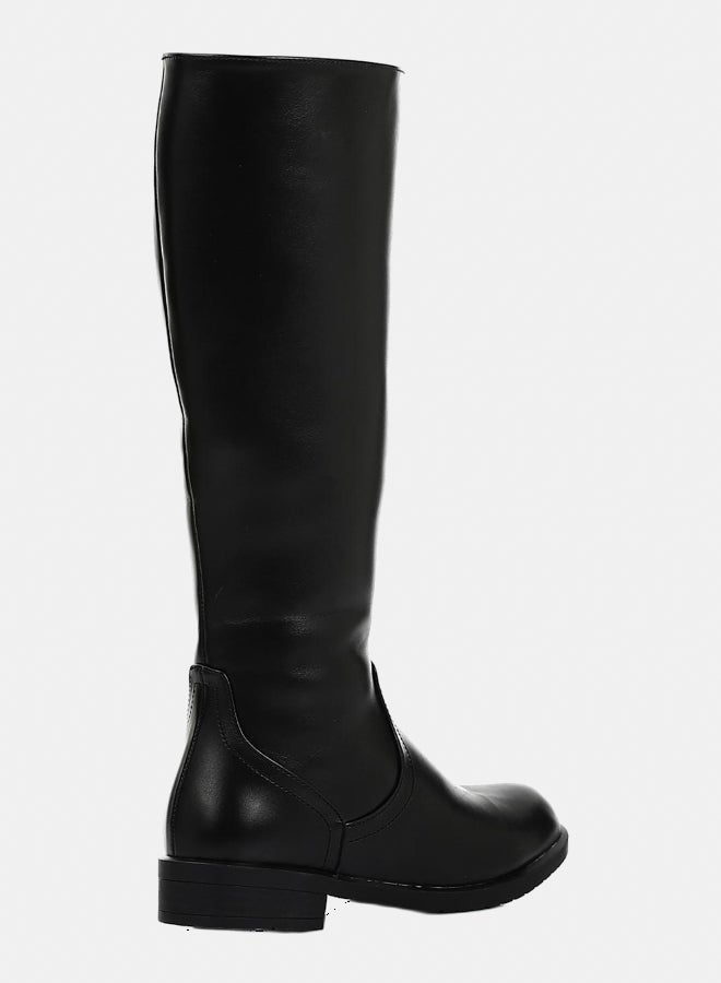 XO Style Leather Boot - Black 2CM - Image 3