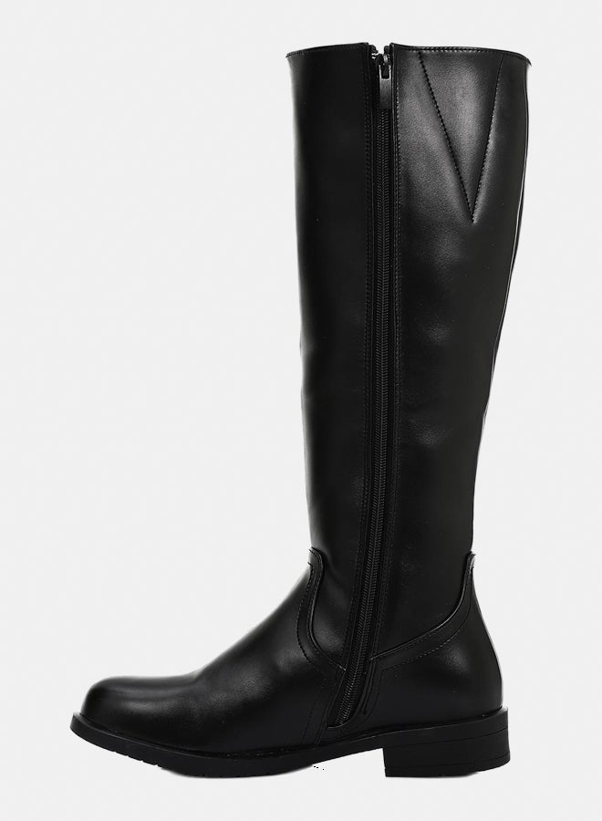 XO Style Leather Boot - Black 2CM - Image 4