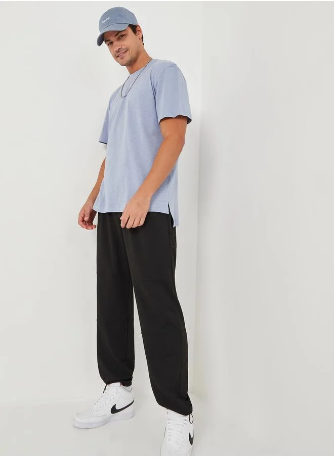 Styli Relaxed Fitted Cut and Sew Toggle Cuffed Jogger