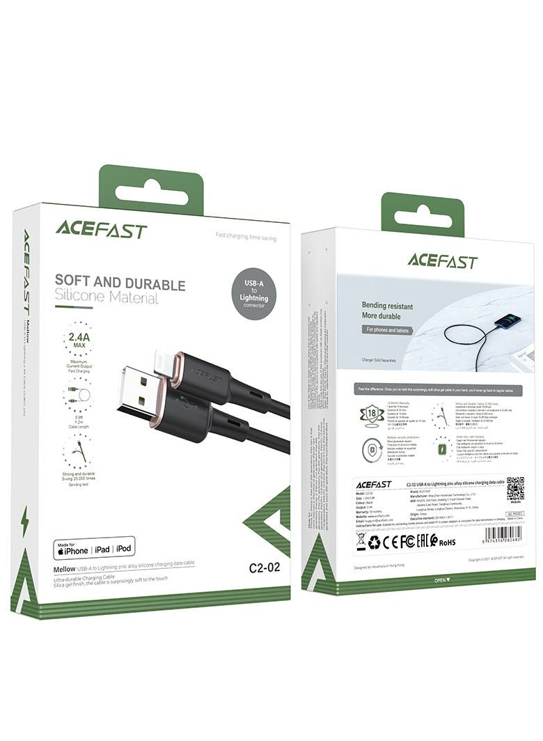 ACEFAST C2-02 USB-A to Lightning charging data cable. - Image 3