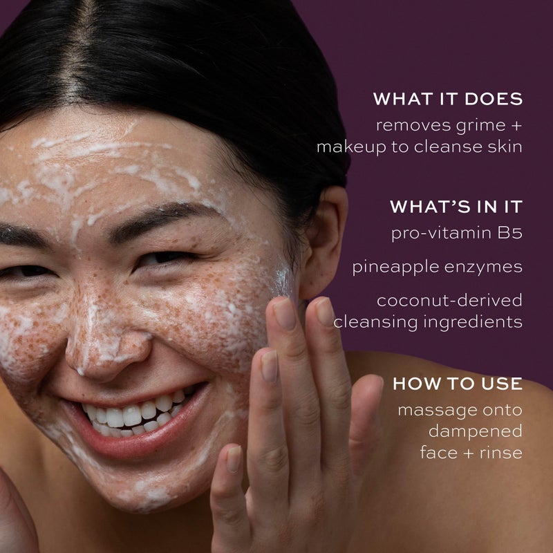 ITK Skincare 2-in-1 Milk-To-Foam Gentle Cleanser - Effective Face Wash + Makeup Remover with Vitamin B5, Pineapple + Coconut Enzymes for Radiant Skin - Cleanse, Remove Excess Makeup + Moisturize Skin - Image 4