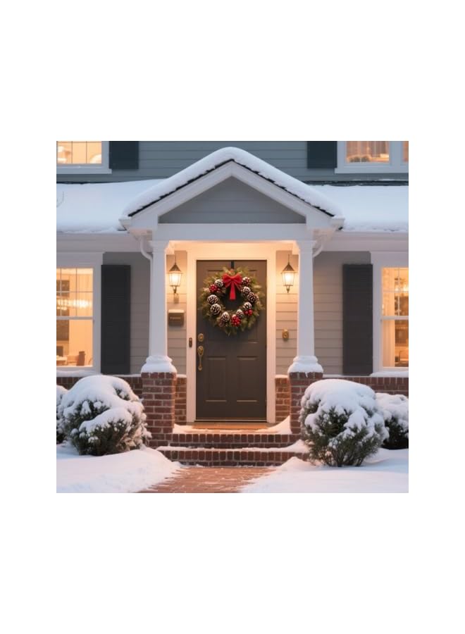 S-TOP Fall Wreath Hanger for Front Door 15in,Long Metal Autumn Xmas Wreath Hook,Black - Image 4