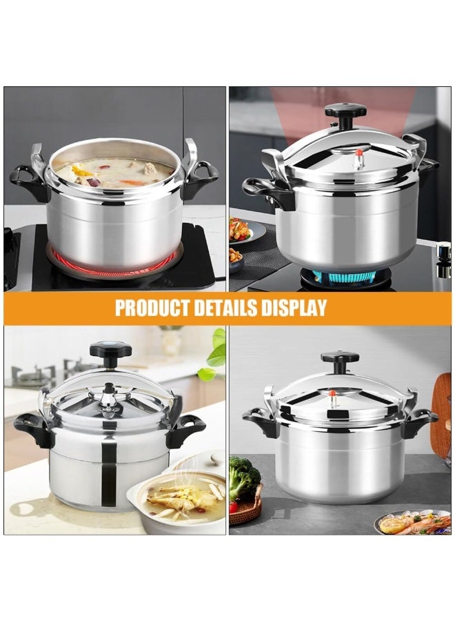 Denx Stainless Steel Pressure Cooker, Gas Stove Top Pressure Canner 11L Safety Canning Pot Household Cooker Pot Induction Cookware Pot Silver - 11L - Image 4