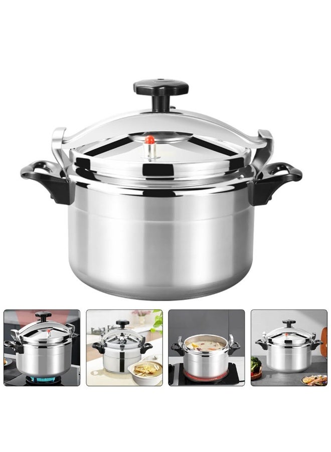 Denx Stainless Steel Pressure Cooker, Gas Stove Top Pressure Canner 11L Safety Canning Pot Household Cooker Pot Induction Cookware Pot Silver - 11L - Image 2