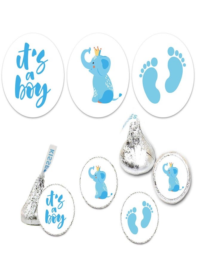 Mr.Mug It's a Boy Chocolate Drop Label Stickers, Blue It's A Boy Baby Shower Favor Labels, Fits Hershey's Kisses Party Favors, Baby Shower Decorations, 0.75 Inches, Pack of 180 - Image 2