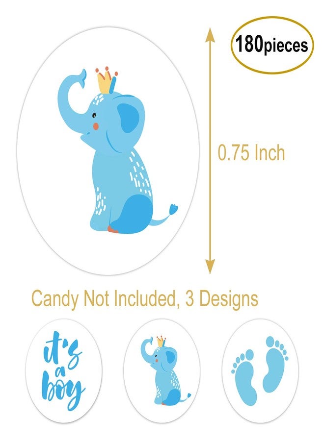Mr.Mug It's a Boy Chocolate Drop Label Stickers, Blue It's A Boy Baby Shower Favor Labels, Fits Hershey's Kisses Party Favors, Baby Shower Decorations, 0.75 Inches, Pack of 180 - Image 3