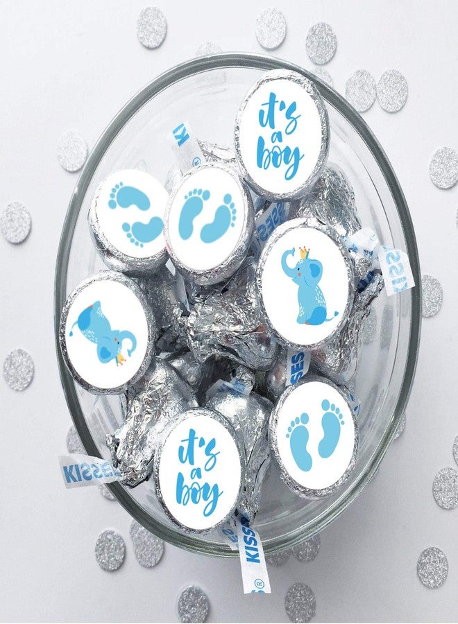 Mr.Mug It's a Boy Chocolate Drop Label Stickers, Blue It's A Boy Baby Shower Favor Labels, Fits Hershey's Kisses Party Favors, Baby Shower Decorations, 0.75 Inches, Pack of 180 - Image 4