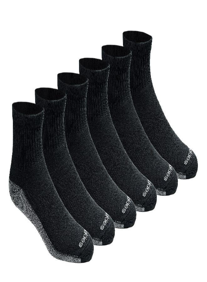 Dickies Dickies Men's Dri-tech Moisture Control Quarter Socks Multipack, Black (6 Pairs), Shoe Size: 6-12 - Image 3
