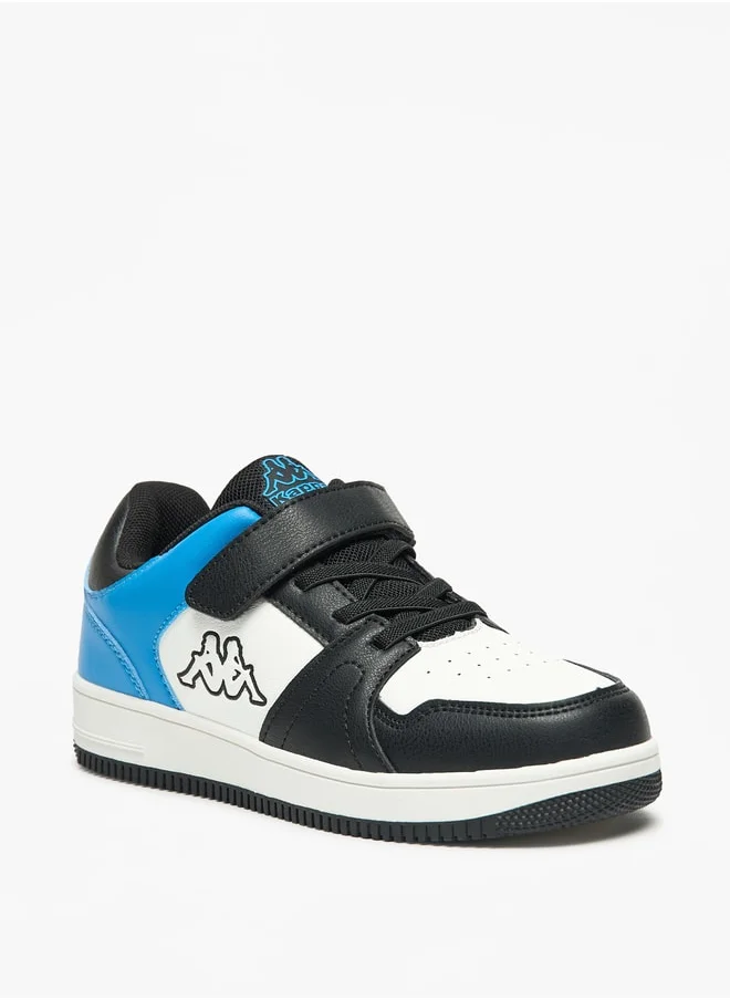 Kappa Boys' Panelled Sports Shoes with Hook and Loop Closure