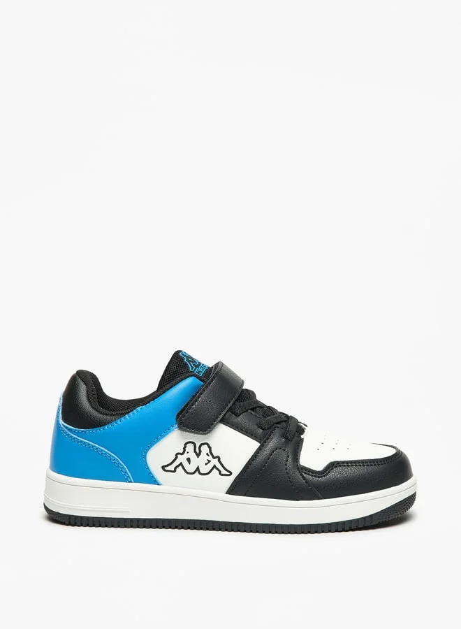 Kappa Boys' Panelled Sports Shoes with Hook and Loop Closure