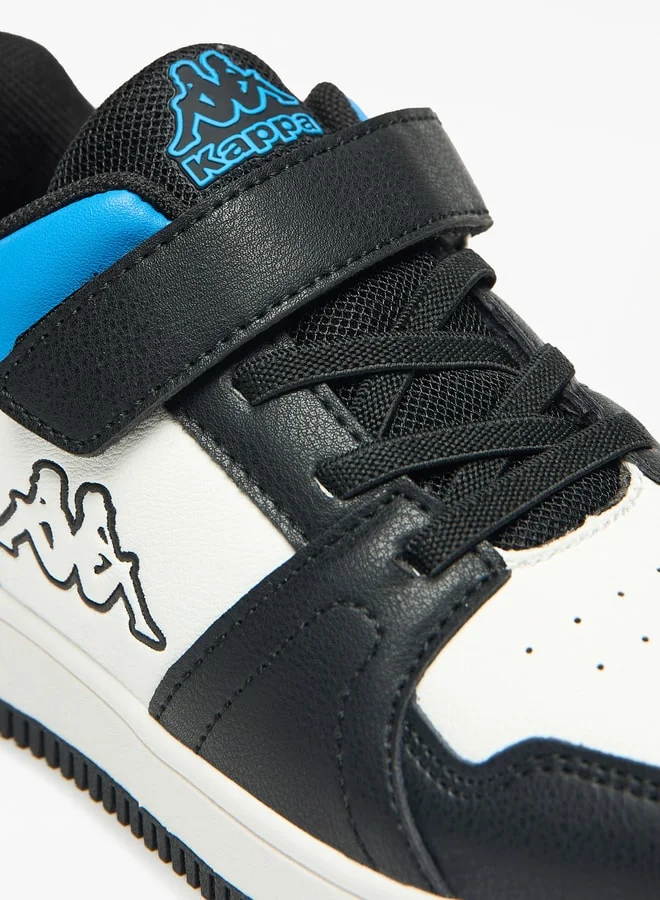 Kappa Boys' Panelled Sports Shoes with Hook and Loop Closure