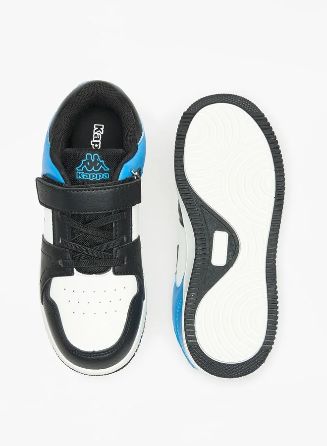 Kappa Boys' Panelled Sports Shoes with Hook and Loop Closure