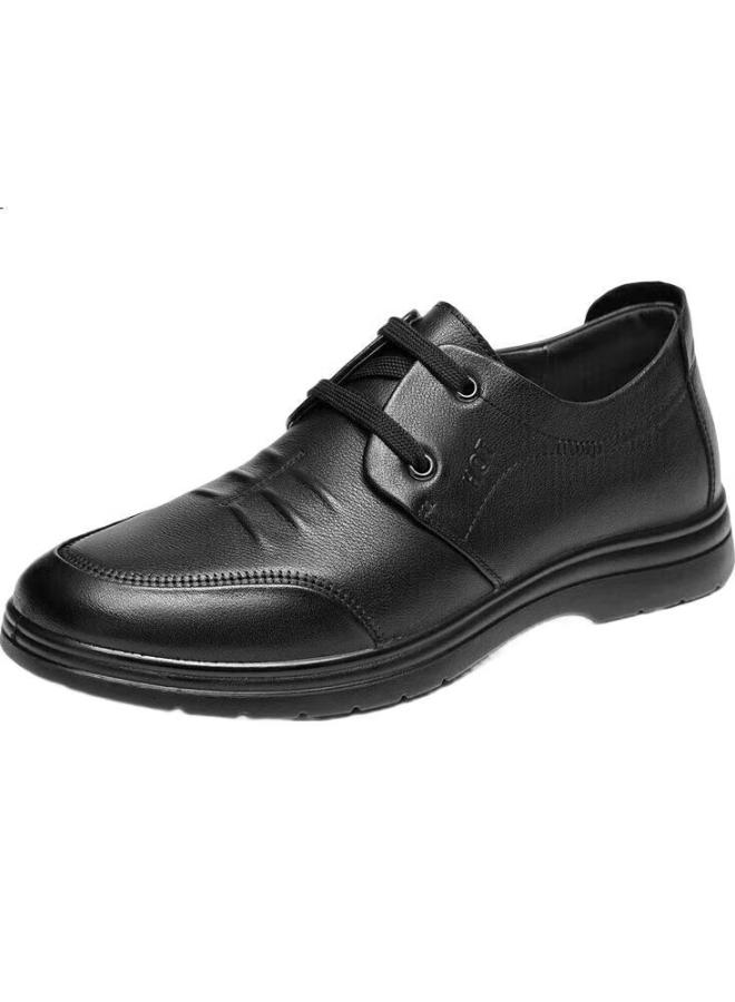 Red Dragonfly Men'S Business Belted Leather Soft Bottom Casual Workplace Leather Shoes For Autumn And Winter Wta43333 Black Size 44 - Image 2