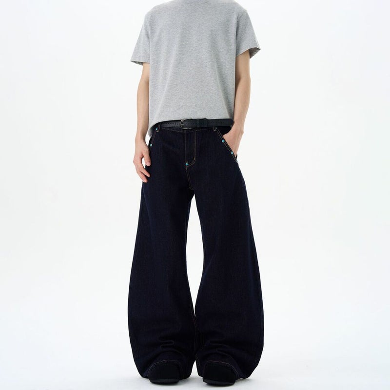 Unisex Casual Daily Denim Jeans - Image 2