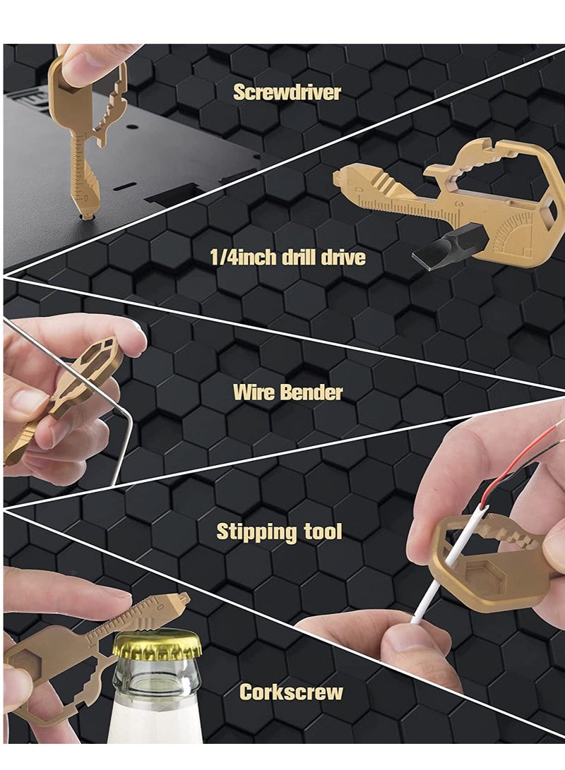 KASTWAVE Multifunction Tool, Keychain Multitool, 24 in 1 Key Tool, Portable Key Shaped Pocket Tools, Hand Tools Repair Gadgets Ruler, Bottle Opener, Drill Drive, Screwdriver, Hex Wrench - Image 4