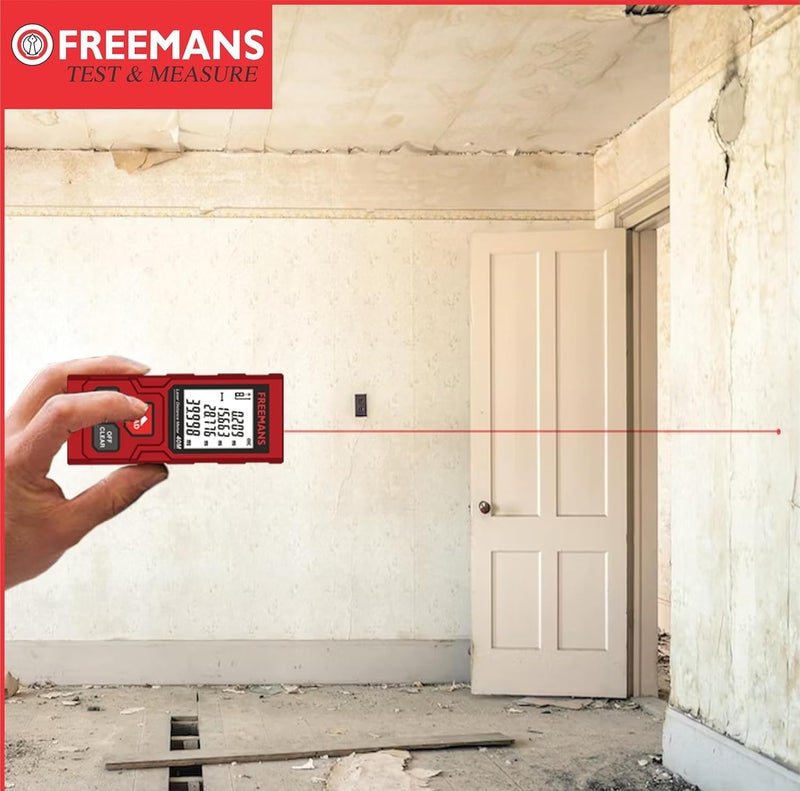 FREEMANS PROECO-L40 40m Laser Distance Meter with Area, Volume, Pythagorean Measurement and Self-Calibration Function, Carry Bag and Batteries Included, Best Suitable for Indoor Measurements - Image 5