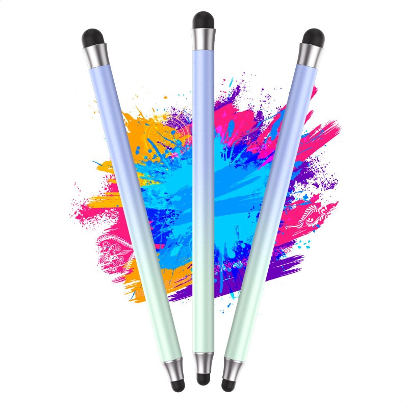 maylofi Stylus Pens for Touch Screens 3pcs, 2 in 1 Stylus Pen Compatible with All Touch Screens (Gradient Light blue-3pcs) - Image 1