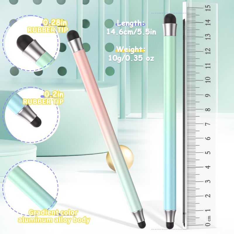 maylofi Stylus Pens for Touch Screens 3pcs, 2 in 1 Stylus Pen Compatible with All Touch Screens (Gradient Light blue-3pcs) - Image 3