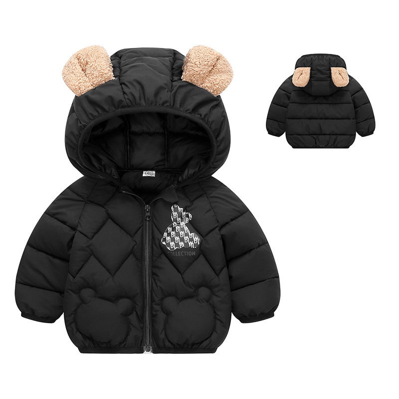 New Style Cotton-Padded Clothes For Boys And Girls, Winter Clothes, Baby Cotton Jackets, Fashionable Baby Cotton-Padded Jackets, Kidsren'S Clothing, Short Kidsren'S Cotton-Padded Clothes, - Image 3