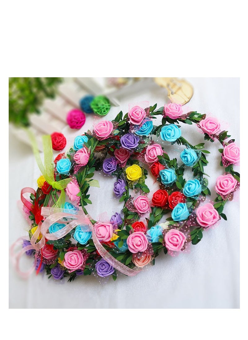 Generic Women Girls Headband Flower Headpiece Bridal Halo Photo Prop  - Image 2